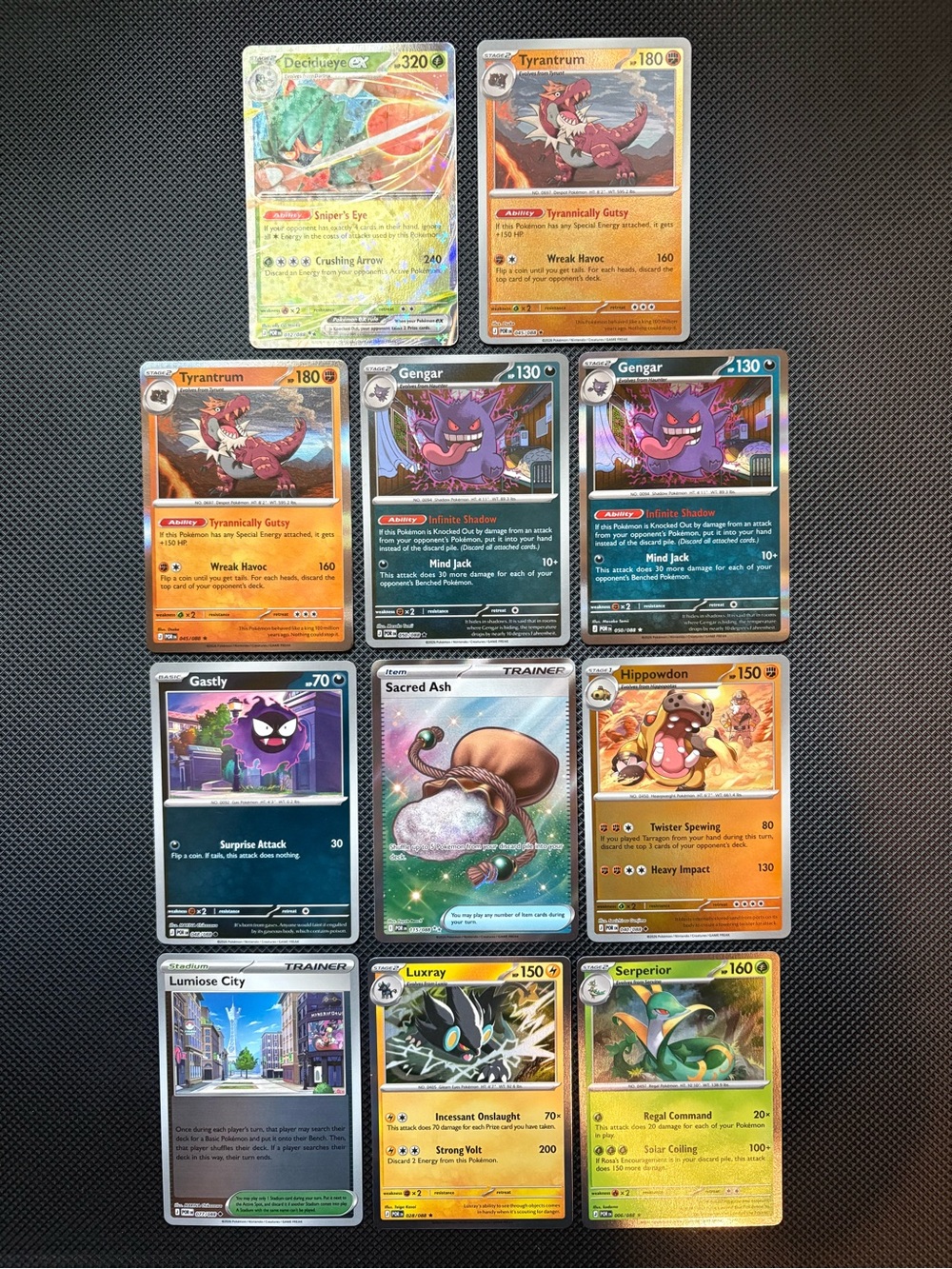 11 Pokémon Card Lot - Assorted Holo & Trainer Cards